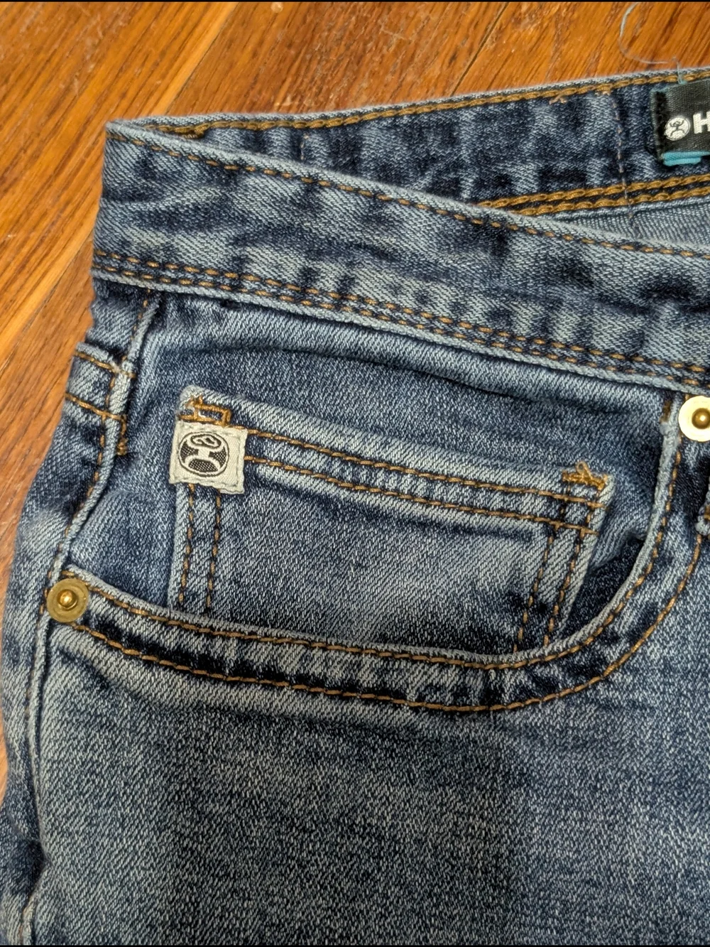 ROCK & ROLL Jean Mens 30x30 Blue Stretch HOOEY Revolver Straight Cowboy Denim